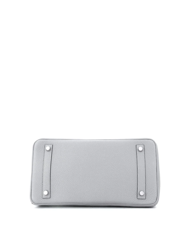 Pre-Owned HERMA‰S Birkin 30 Handbag Grey Togo with Palladium Hardware