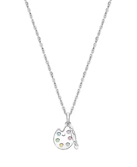 Tiny Blessings Children's Sterling Silver Little Artist Girls' 12-14" Necklace