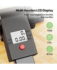 DeerRun Under Desk Bike Portable peddler with adjustable resistance for arm/leg workouts. Features an Lcd monitor, calorie tracker, and folding desig