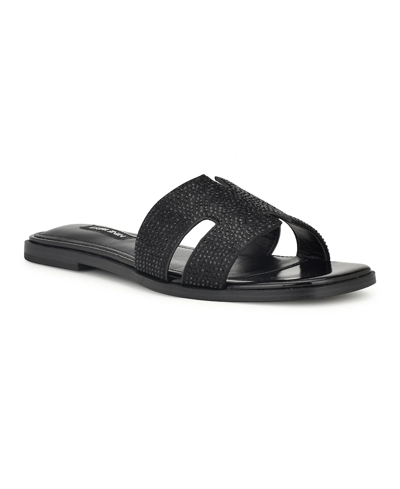 Nine West Women's Giselleh Embellished Flat Sandals