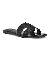 Nine West Women's Giselleh Embellished Flat Sandals