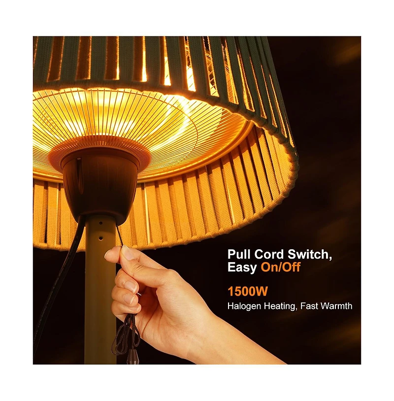 Outdoor Heater Lamp, Efficient & Long-Lasting Patio Warmer, Green