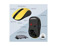 Wireless Keyboard And Mouse Combo, 2.4G Wireless Computer Keyboard With Phone Tablet Holder, Silent Mouse With 6 Button, Compatible With