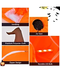 4 Ft Halloween Inflatable Pumpkin Large Blow up with Build-in Led Light