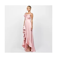 Bariano Women's Nakiyah Cowl Hi Lo Dress