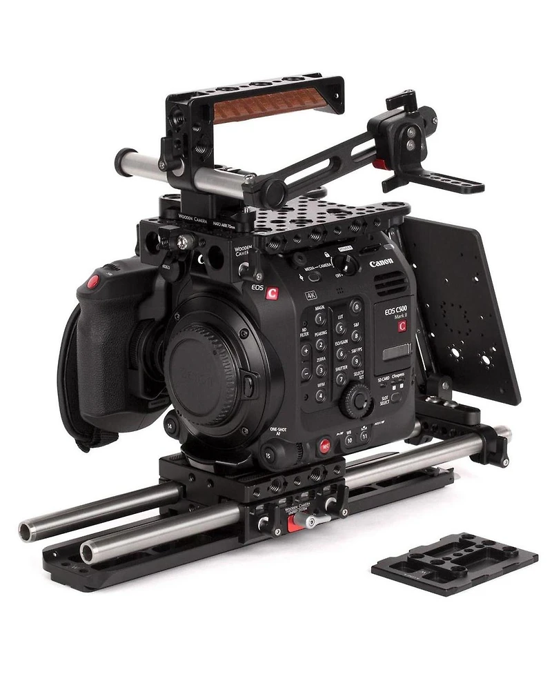 Wooden Camera Canon C300mkIII / C500mkII Unified Pro Accessory Kit, Includes Nato Handle Plus v2 Kit, Top Plate, Uvf Mount v2, Rod Clamp & Battery