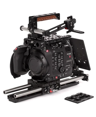 Wooden Camera Canon C300mkIII / C500mkII Unified Pro Accessory Kit, Includes Nato Handle Plus v2 Kit, Top Plate, Uvf Mount v2, Rod Clamp & Battery