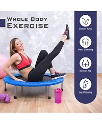 Gymax Mini Folding 36'' Trampoline Portable Recreational Fitness Rebounder
