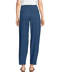 Lands' End Women's Chino High Rise Barrel Leg Utility Ankle Pants