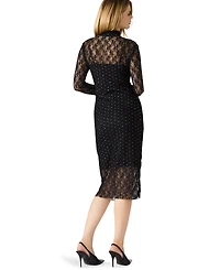 Steve Madden Women's Vivienne Mock Neck Lace Dress