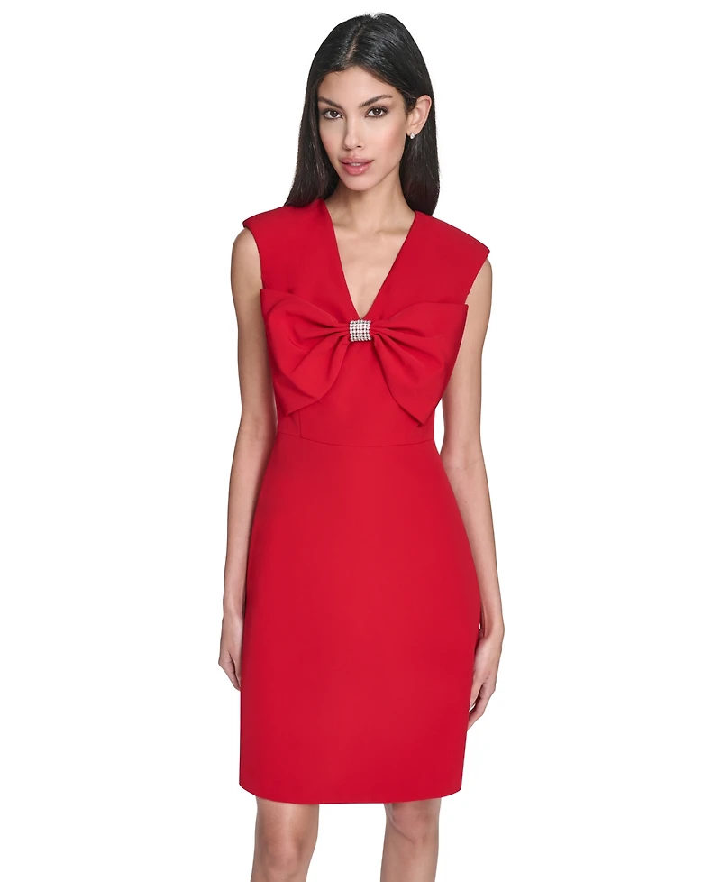 Eliza J Women's V-Neck Bow Dress