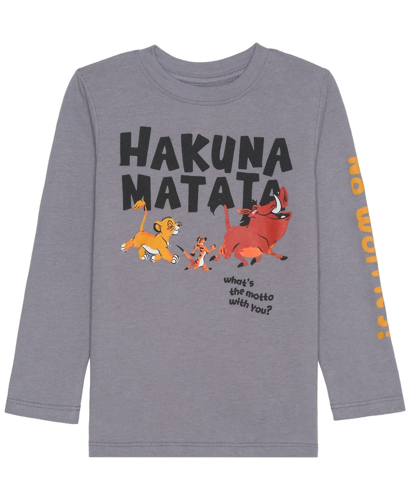 Lion King Boys Toddler 2T-5T Hakuna Matata Long Sleeve T-Shirt