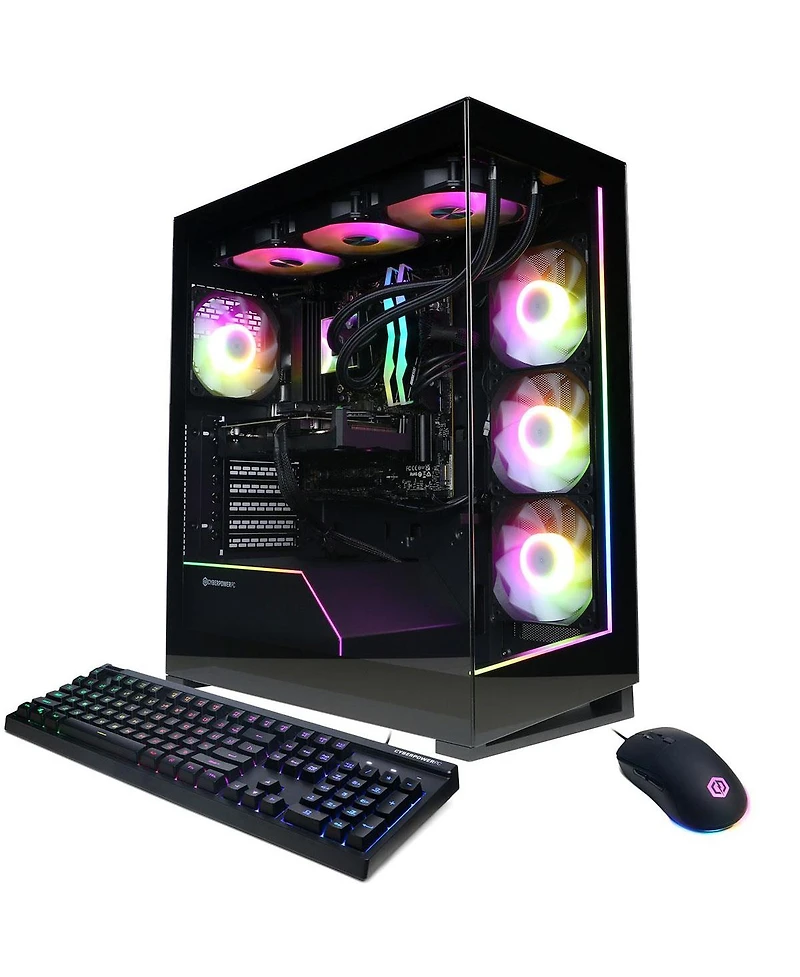 CyberPowerPC Gamer Supreme Liquid Cooled Gaming Desktop Computer, Amd Ryzen 9 9900X 4.4GHz, 32GB Ram, 2TB Ssd, Amd Radeon Rx 9060 Xt 16GB, Windows 11