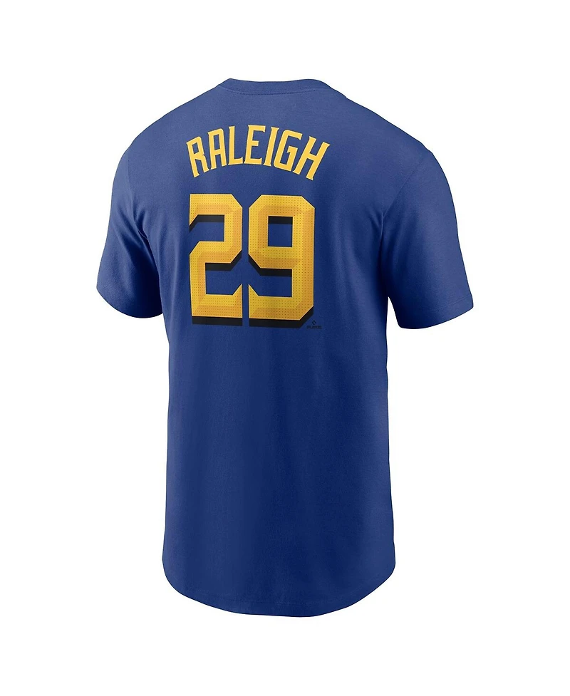 Nike Men's Cal Raleigh Royal Seattle Mariners City Connect Fuse Name Number T-Shirt