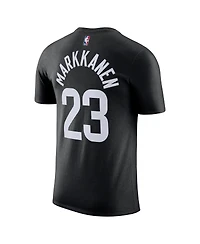 Jordan Men's Lauri Markkanen Black Utah Jazz Statement Edition Name Number T-Shirt