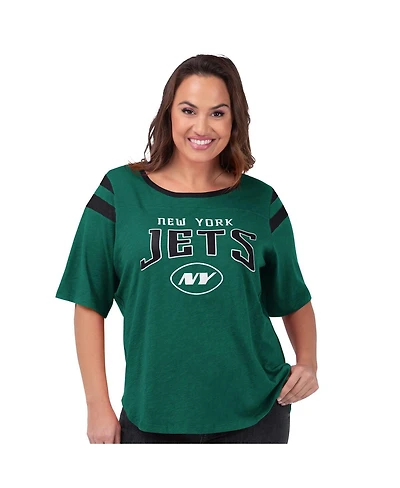 G-iii 4Her by Carl Banks Women's Green New York Jets Plus Size Linebacker T-Shirt