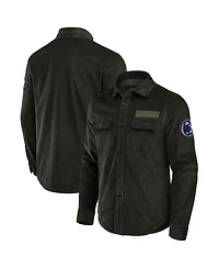 Darius Rucker Collection by Fanatics Men's Olive Penn State Nittany Lions Corduroy Full-Button Shacket