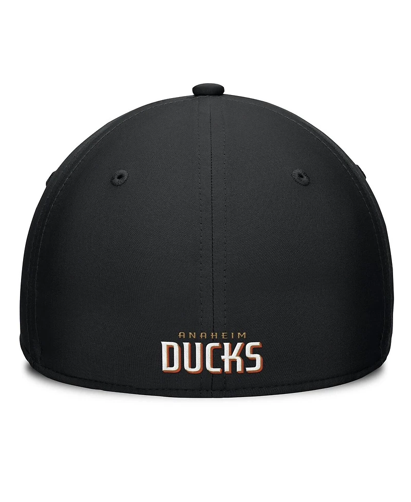 Fanatics Men's Black Anaheim Ducks Core Primary Logo Flex Hat