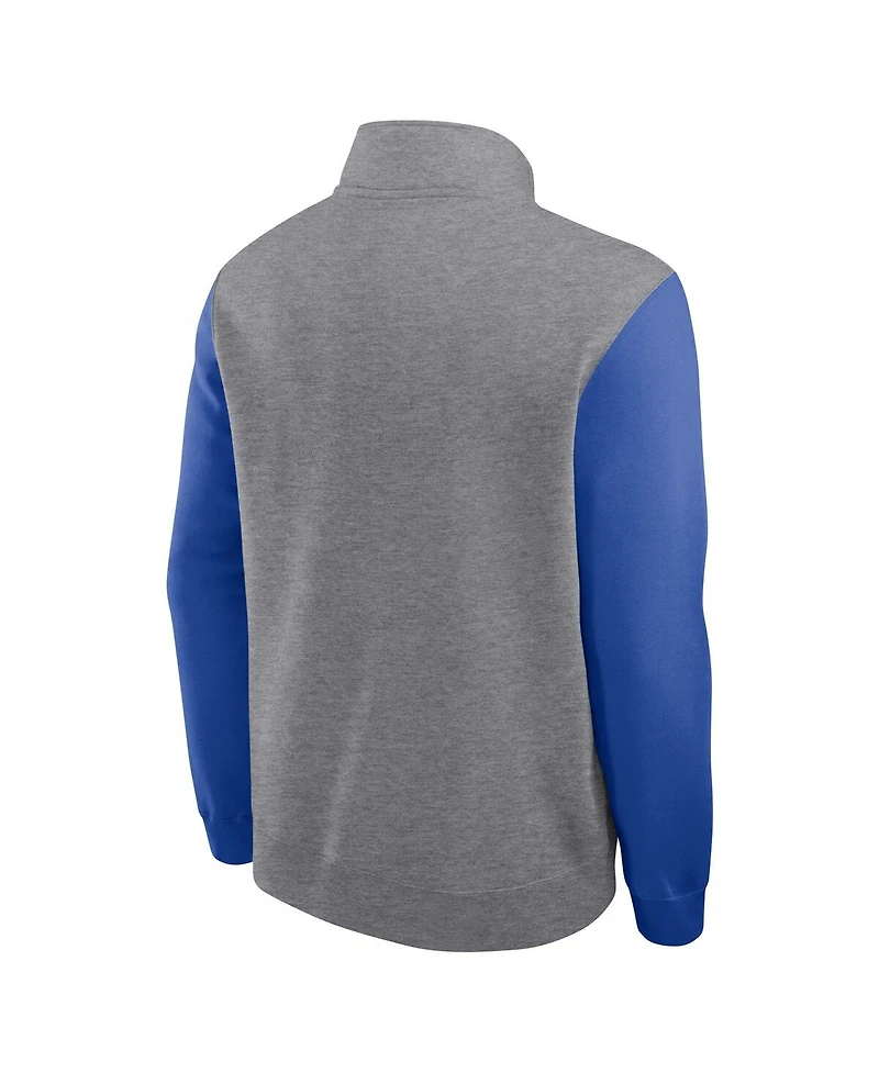 Jordan Men's Heather Gray Florida Gators Club Fleece Half-Zip Pullover Hoodie