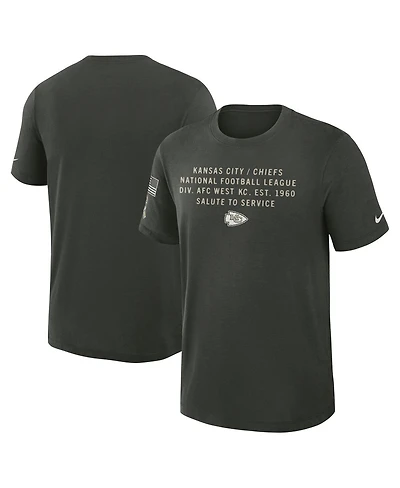Nike Men's Dark Green Kansas City Chiefs 2025 Salute to Service Sideline Slub Dri-fit T-Shirt