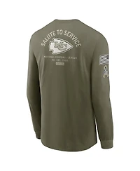 Nike Men's Olive Kansas City Chiefs 2025 Salute to Service Long Sleeve T-Shirt