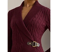 Lauren Ralph Women's Buckled Cotton Sweater