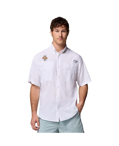 Columbia Men's White Tennessee Volunteers Tamiami Omni-Shade Button-Down Shirt