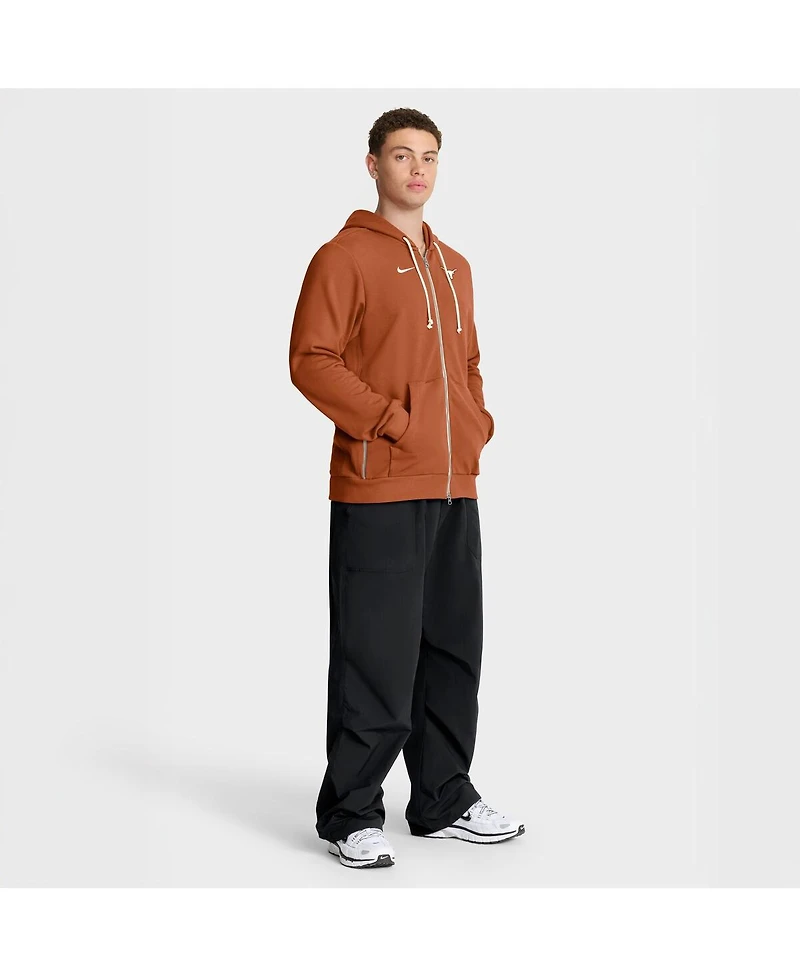 Nike Men's Burnt Orange Texas Longhorns 2025 Sideline Standard Issue Dri-fit Full-Zip Hoodie