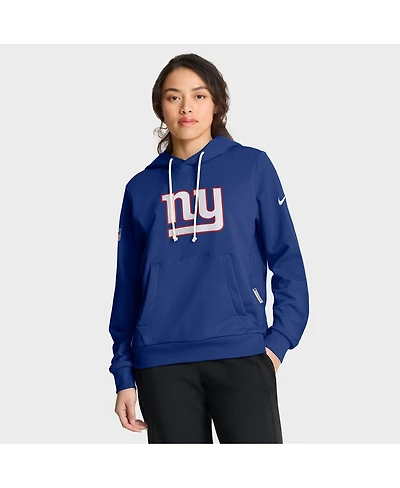 Nike Women's Royal New York Giants Sideline Standard Issue Initial Home Dri-fit Hoodie
