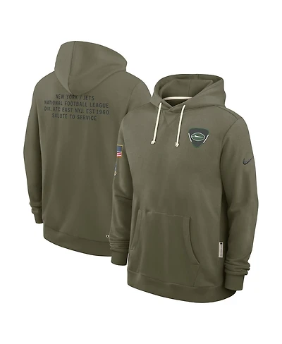 Nike Men's Olive New York Jets 2025 Salute to Service Sideline Standard Issue Dri-fit Hoodie