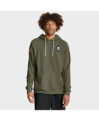 Nike Men's Olive Miami Dolphins Big Tall 2025 Salute to Service Sideline Dominant Force Dri-fit Hoodie