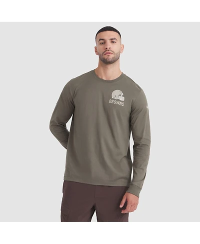 Nike Men's Olive Cleveland Browns 2025 Salute to Service Sideline Long Sleeve T-Shirt