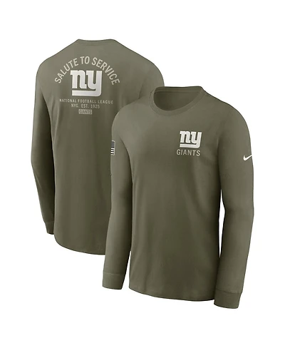 Nike Men's Olive New York Giants 2025 Salute to Service Sideline Long Sleeve T-Shirt