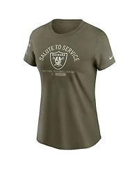 Nike Women's Olive Las Vegas Raiders 2025 Salute to Service Sideline T-Shirt
