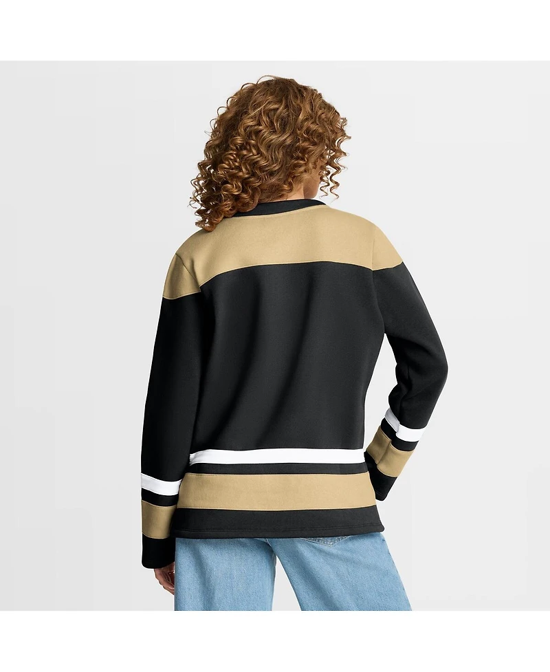 Fanatics Women's Black Vegas Golden Knights Icing Long Sleeve Lace Up Sweatshirt