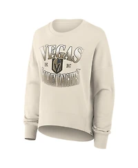 Fanatics Women's Cream Vegas Golden Knights Oversized Slice Pullover Sweatshirt