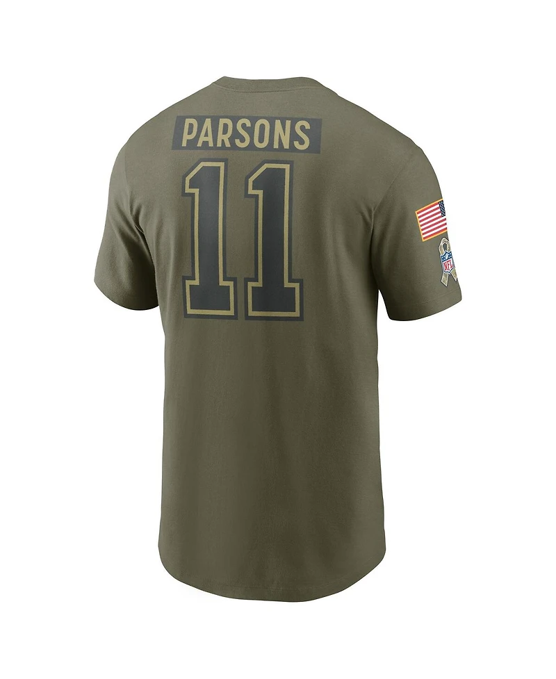 Nike Men's Micah Parsons Olive Dallas Cowboys 2025 Salute to Service Name Number T-Shirt