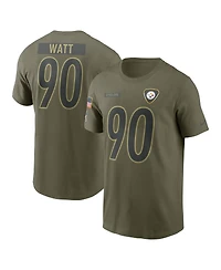 Nike Men's T.j. Watt Olive Pittsburgh Steelers 2025 Salute to Service Name Number T-Shirt