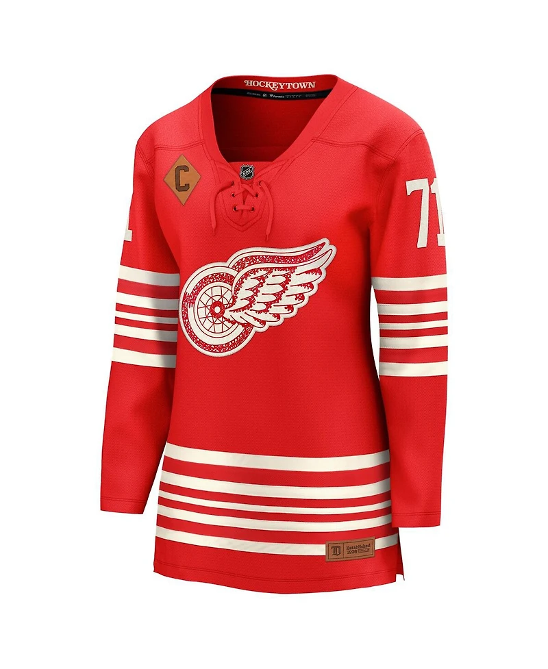 Fanatics Women's Dylan Larkin Red Detroit Wings Centennial Breakaway Player Jersey