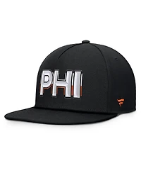 Fanatics Men's Black Philadelphia Flyers Authentic Pro Rink Team Code Snapback Hat