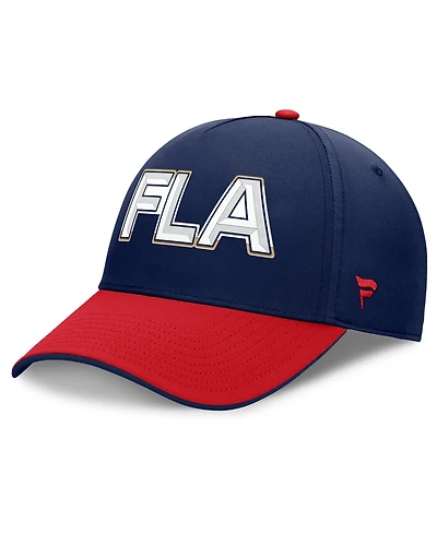 Fanatics Men's Navy/Red Florida Panthers Authentic Pro Rink Team Code Flex Hat