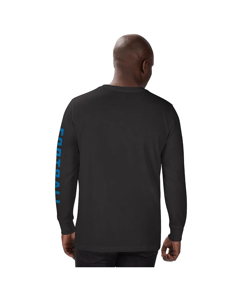 Starter Men's Black Detroit Lions Half Time Long Sleeve T-Shirt