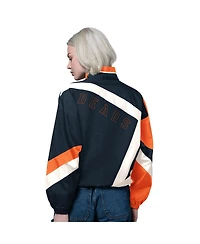 Starter Women's Navy/Orange Chicago Bears 1st Quarter Full-Zip Windbreaker Jacket