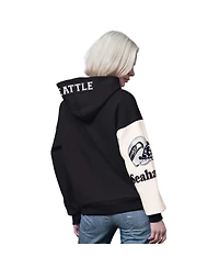 Starter Women's Black Seattle Seahawks 4th Down Full-Zip Hoodie