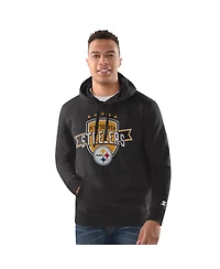 Starter Men's Black Pittsburgh Steelers Pullover Hoodie