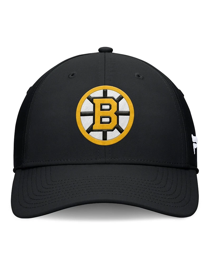 Fanatics Men's Black Boston Bruins Primary Logo Flex Hat