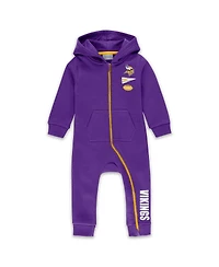 Wear by Erin Andrews Baby Boys and Girls Purple Minnesota Vikings Hooded Fleece Coverall