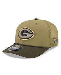 New Era Men's Green Green Bay Packers 2025 Salute to Service 9SEVENTY Adjustable Hat