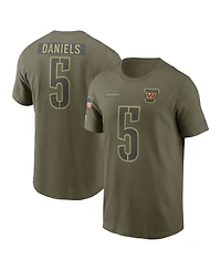Nike Men's Jayden Daniels Olive Washington Commanders 2025 Salute to Service Name Number T-Shirt