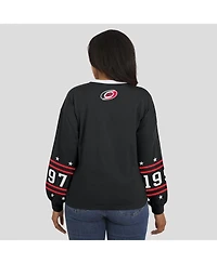 Wear by Erin Andrews Women's Black Carolina Hurricanes Long-Sleeve Sport T-Shirt